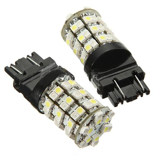 2x3157 3457 3057 60smd led red white turn signal switchback light lamp bulbalus