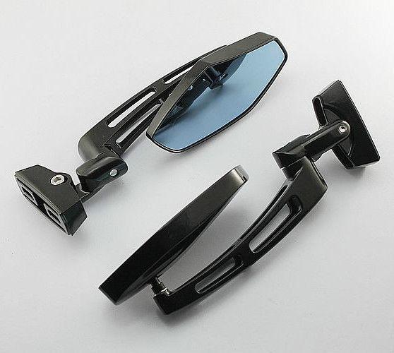 Black motorcycle sports side rearview mirrors for honda yamaha suzuki kawasaki