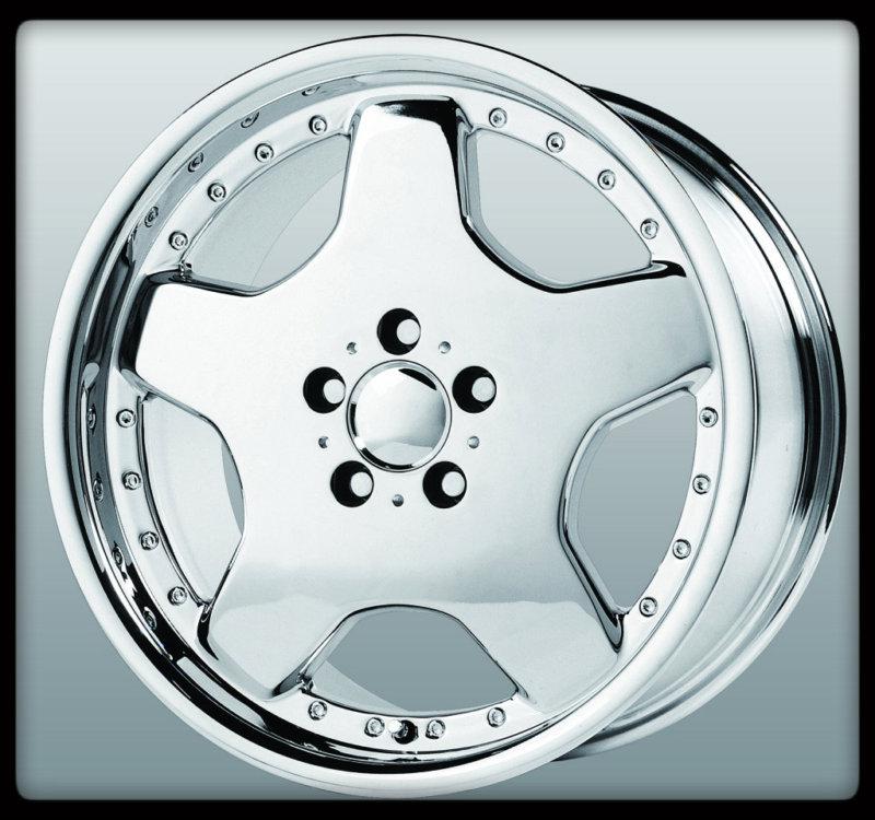 18" x 8" wheel replicas v1144 type m mercedes chrome s500 sl500 wheels rims