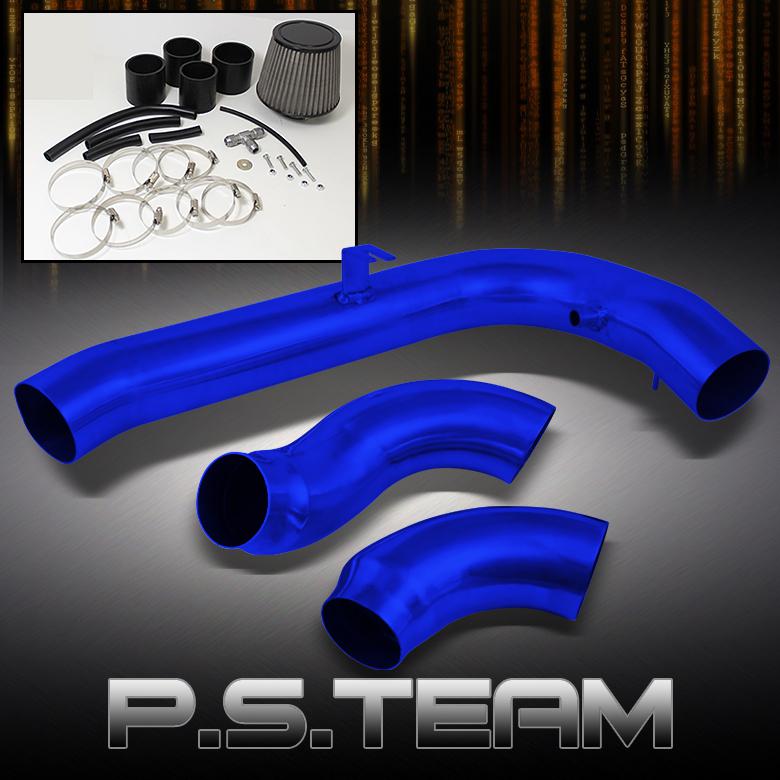 97-98 240sx s14 blue  aluminum cold air intake+stainless washable mesh filter
