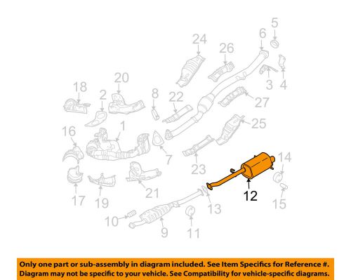 Subaru oem 2006 impreza 2.5l-h4-muffler 44300fe361