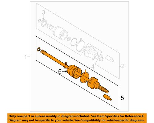 Subaru oem 04-05 forester rear axle-shaft 28491fe131