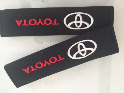 2 x pads auto seat belt shoulder pad cover nice gift hand-made toyota