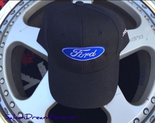 Black ford embroidered hat cap mustang gt shelby svt torino focus cobra falcon