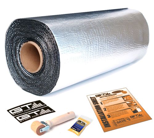 New 50sqft 36&#034; wide gtmat ultra 80mil car sound deadener noise material + roller