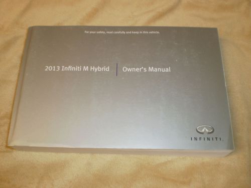 2013 infiniti m hybrid car owners manual book guide all models