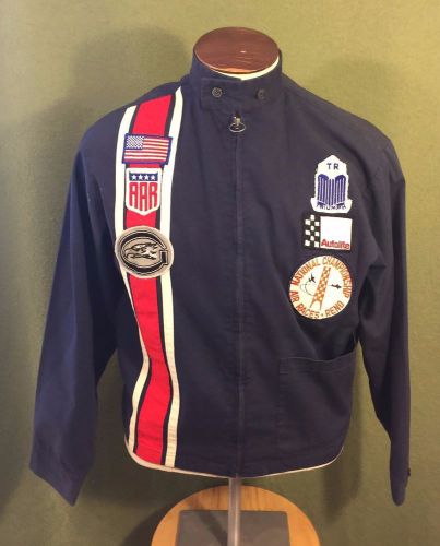 Vtg bonner racing jacket size medium pit crew mechanic triumph motorcycle