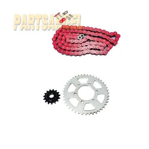 Red o-ring chain sprocket kawasaki zx636 ninja 636 zx-6r 2005 2006