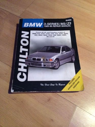 Chilton bmw m3/z3/3-series repair manual