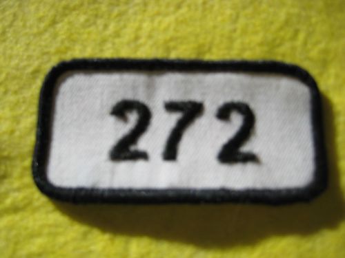 Vintage ford 272 engine black white uniform patch 3&#034;x1 1/4&#034;