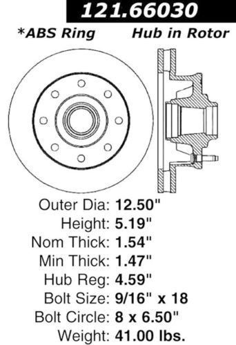 Brand new 121.66030 premium front disc brake rotor chevrolet gmc