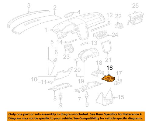 Gm oem instrument panel dash-cup holder 15119264