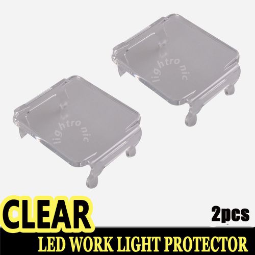 2x clear led work light cover lens 3&#039;&#039; 12w 18w led bar driving cube protection