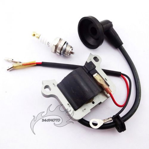 Ignition coil l7t spark plug for 2 stroke 43cc 49cc minimoto pocket bike scooter