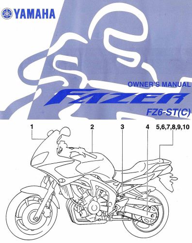 2005 yamaha fz6 fazer motorcycle owners manual -fzs6st(c)-fzs6 st--fz 6-yamaha