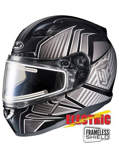 Hjc cl-17 redline snow helmet w/frameless electric shield black/silver/white