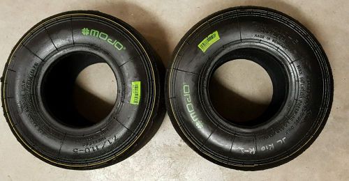 Set of yellow mojo go kart tires 7.1/11-5