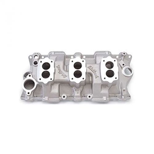 Full size chevy edelbrock 3x2 intake manifold, small block, 1958-1972