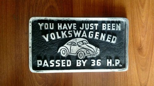 Volkswagen bug beetle type 1 2 3 bus karmann ghia car club plaque 21 window empi