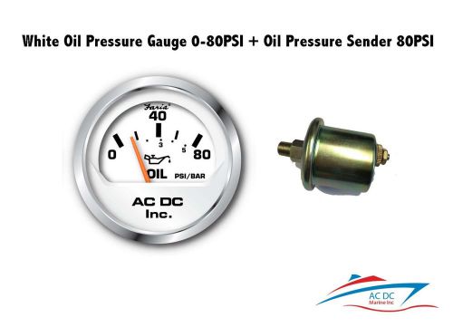 Electric oil pressure gauge + oil pressure sending unit 80 psi