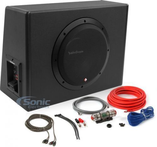 Rockford fosgate 300w single 10&#034; amplified subwoofer enclosure w/ amp kit