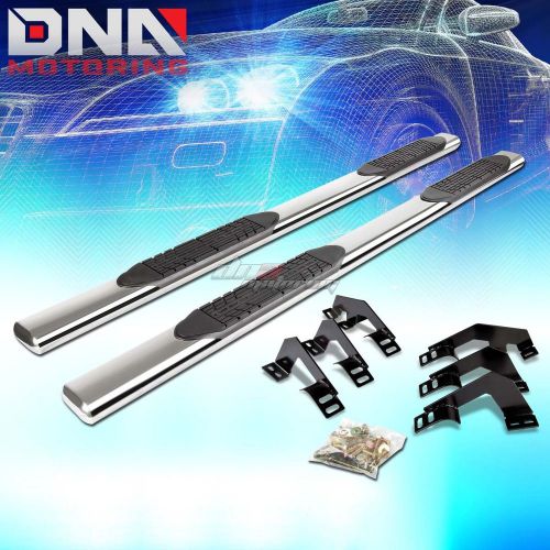 05-16 toyota tundra double cab pickup truck stainless 5&#034;oval nerf side step bars