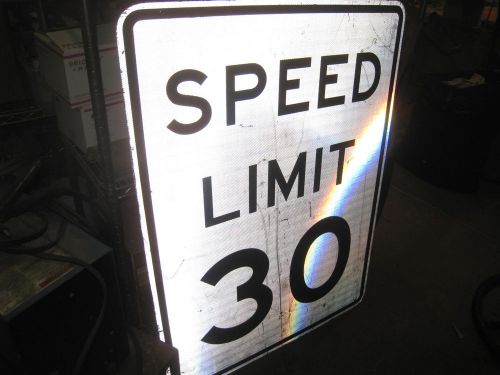 1 large 30 mph speed limit sign 36&#034;x 48&#034;     pick up calif