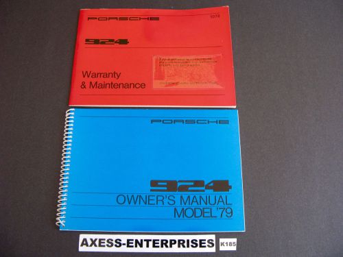 79 1979 porsche 924 owners drivers manual + users maintenance service book k185