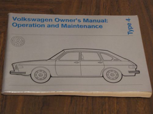 1973 volkswagen type 4 412 owners manual with unused coupons