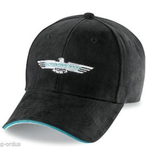 Brand new official black ford thunderbird classic emblem baseball hat/cap!