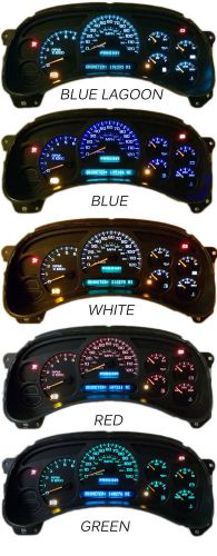 2003-2006 gm truck instrument cluster speedmoter led dash lights upgrade service