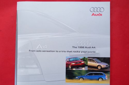 1998 audi a4 38-page original car sales brochure catalog