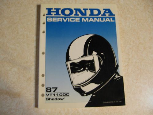 Honda 1987 vt1100c service manual factory oem printed in japan great condtion