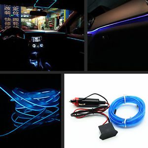 Car blue panel neon light strip cold el oled interior trim atmosphere for benz