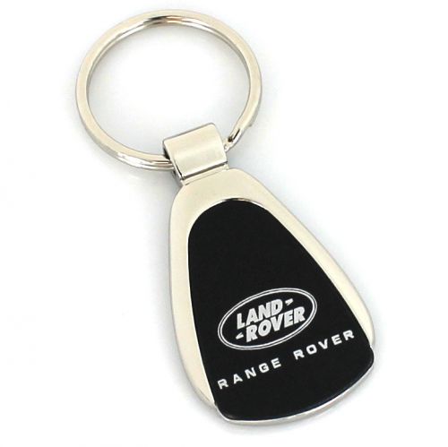 Range rover black tear drop metal key ring