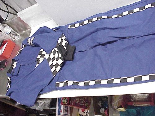 New blue tmc racing firesuit small junior 16 imca go kart jr dragster minisprint