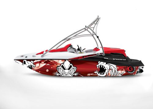 Ng graphic kit decal boat sportster sea doo speedster sport wrap scary fish