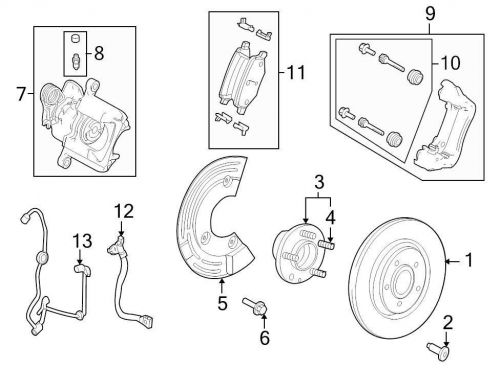 Ford oem disc brake caliper ae9z2553b image 7