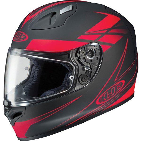 Flat black/red l hjc fg-17 force full face helmet