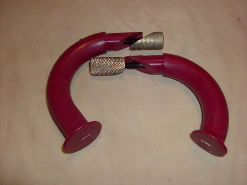 Black magic snowmobile handlebar hook set red  nylon  curve  with stop