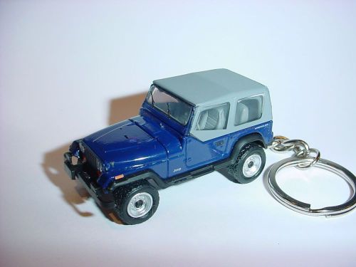 Hot 3d blue jeep wrangler custom keychain keyring key 4x4 offroad sahara 1997 97