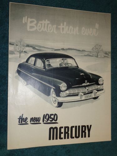 1950 mercury fold-out sales brochure / nice original dealer folder