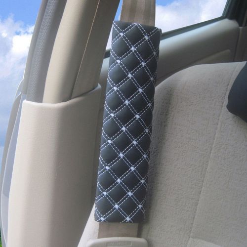 2* car strap seat belt buffer shoulder pad black&amp;white cover protection adjuster