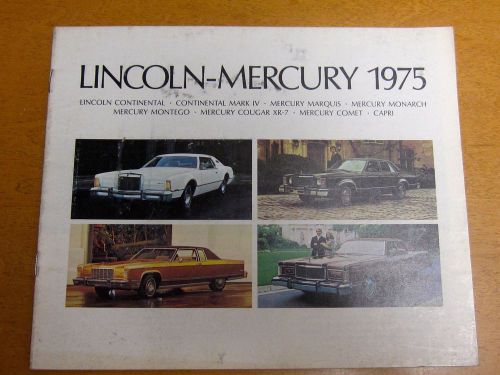 1975 mercury vintage factory color dealer brochure cougar marquis full  line