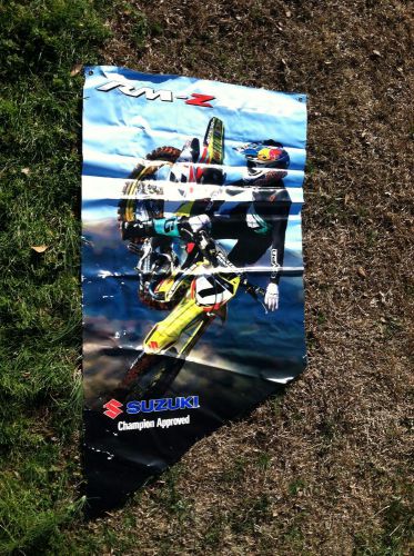 Suzuki rm-z james stewart banner 36&#034; x 65&#034; champion motorcross 2 sided king quad