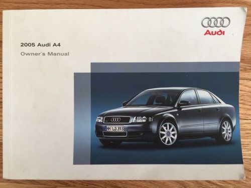 05 2005 audi a4 owners manual