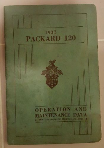 Packard 1937 120, operations &amp; maintenance data