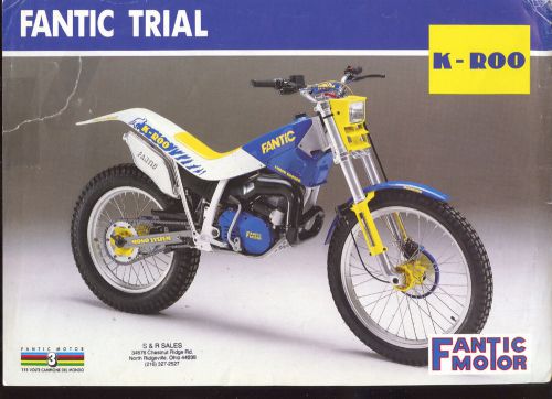 Original 1990 fantic motor k-r00 trials brochure