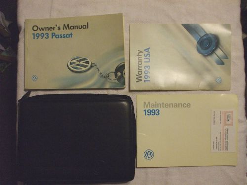 1993 vw volkswagon passat owners manual guide with case