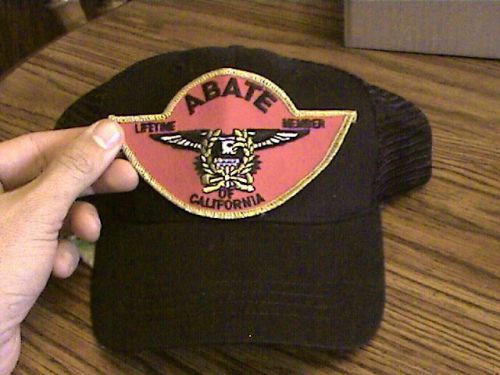 California abate lifetime member patch on cap hat,biker